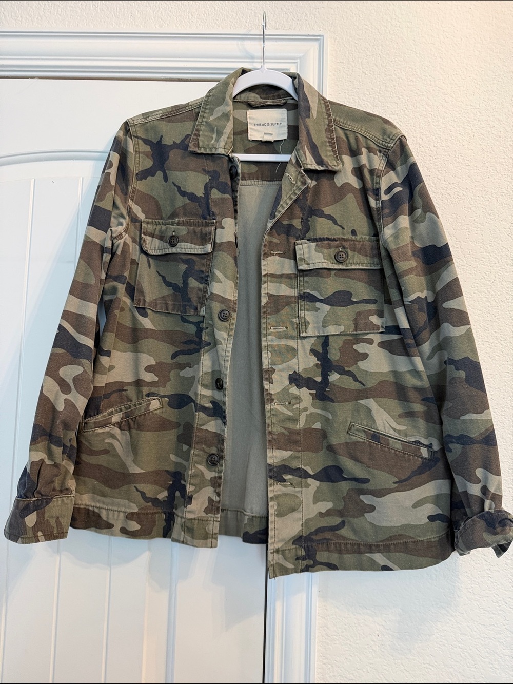 Thread & Supply Camo Utility Jacket, Sz M